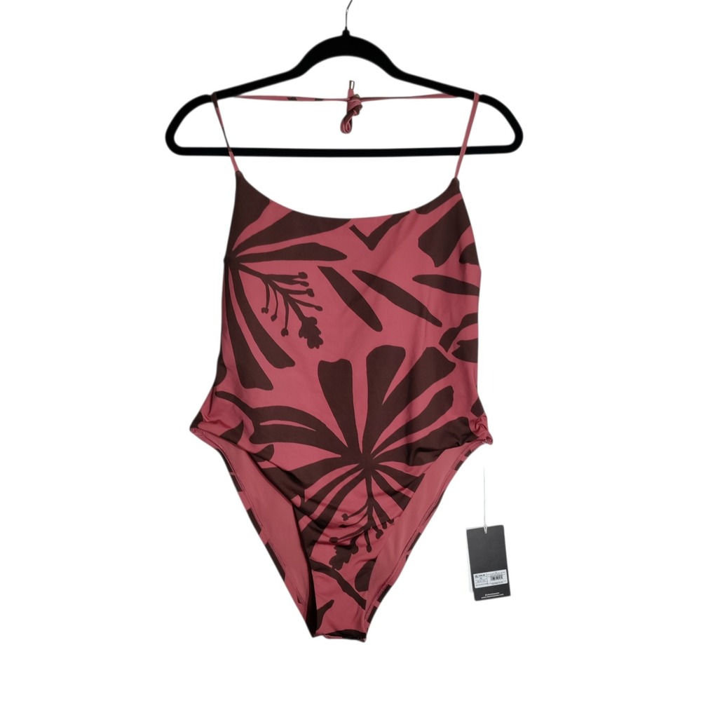 Vitamin A x Target Floral One Piece Swimsuit XL Dusty Rose Brown Sustainable